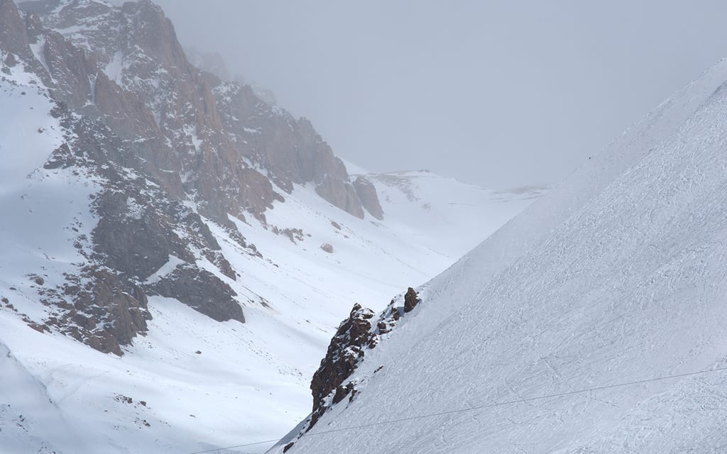 Cordillera nevada en Las Leñas